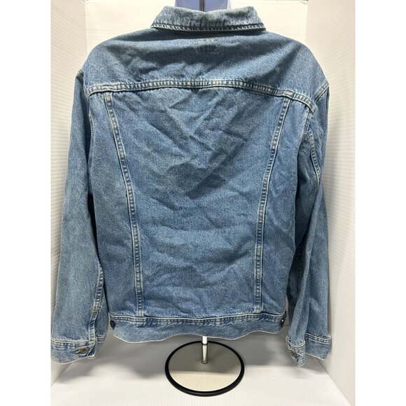 LEE Dungarees Denim Jacket Mens Sz XL USA Sanforized Trucker Vintage Medium Wash - Picture 6 of 9